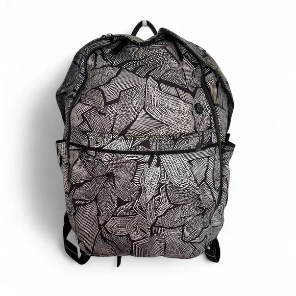 Lululemon All Day Backpack Crossover Purse Bag Dottie Tribe White Black - Picture 3 of 12